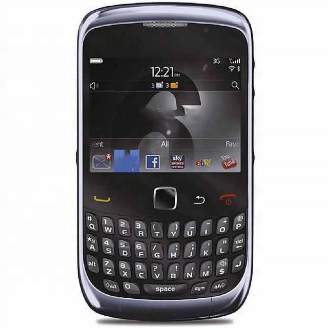 BlackBerry Curve 9300 Smartphone (Black) – QWERTY Keyboard, 3G, 3.2MP Camera, Wi-Fi