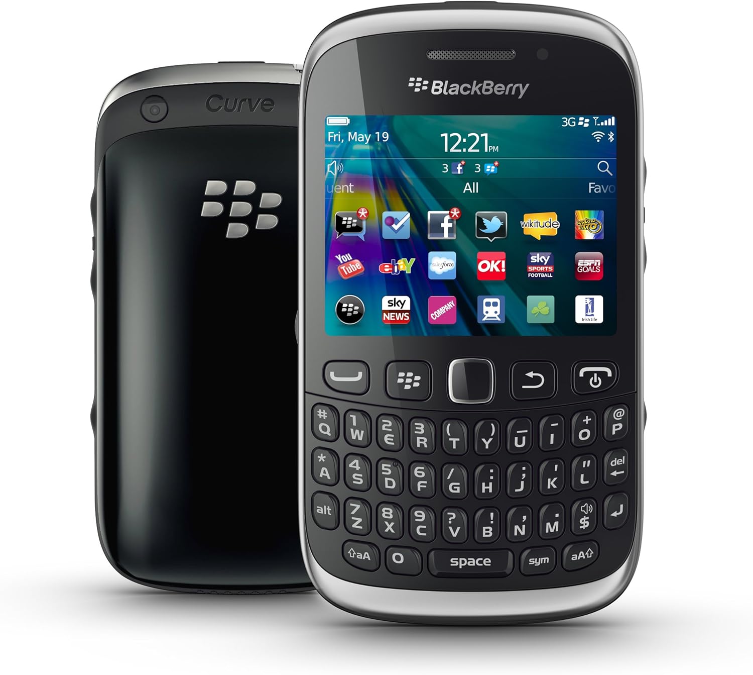 BlackBerry Curve 9320 Smartphone (Black/Silver) –  Compact Design, Factory Unlocked