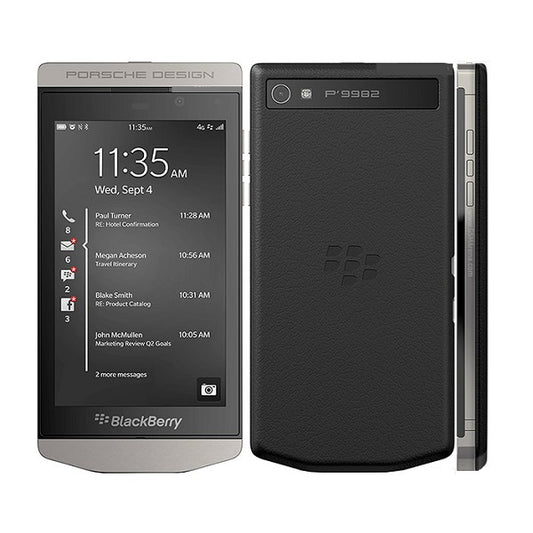 BlackBerry Porsche Design P’9982 – 64GB Touchscreen Smartphone, Factory Unlocked, Black with Leather Rear Panel, GSM 4G/LTE Compatible