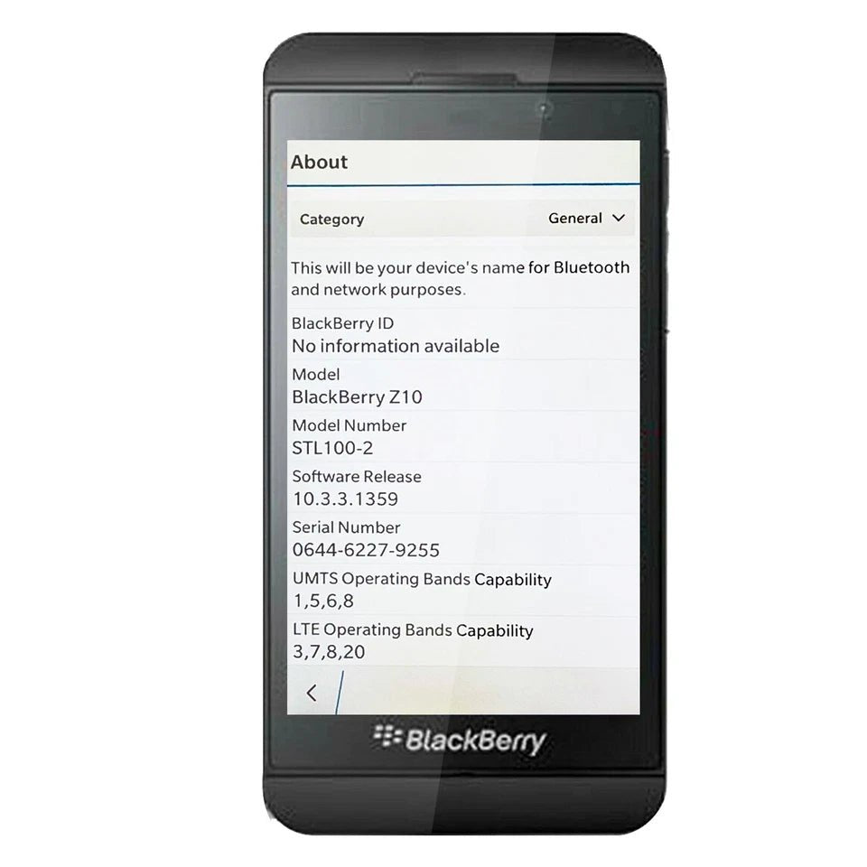 BlackBerry Z10 Smartphone (Black) – 16GB Storage, 2GB RAM, 4.2" Display, 8MP Camera