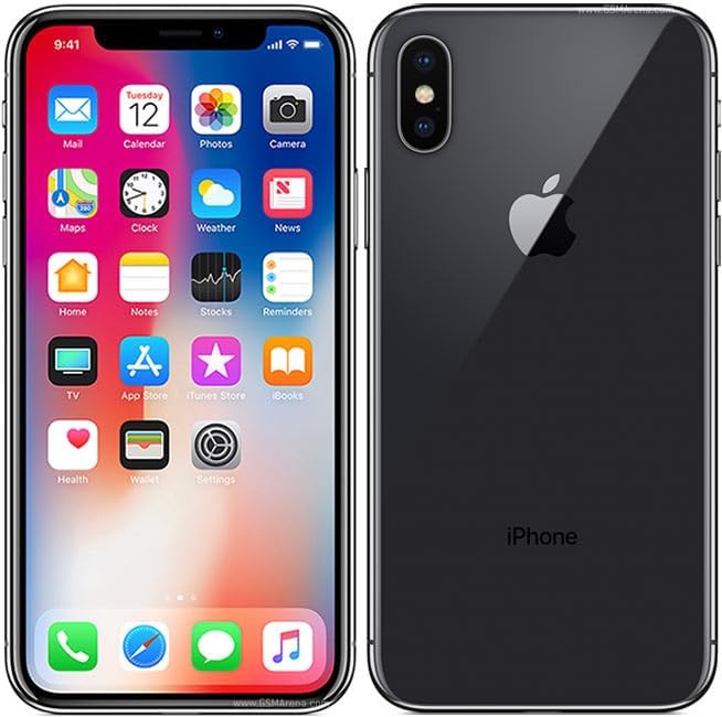 Apple iPhone X (Black, 32GB) – Super Retina Display, Face ID, 4K Camera, Unlocked