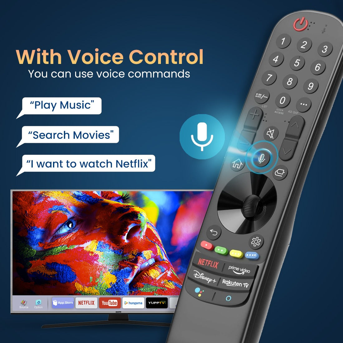 Muvit LG Smart TV Remote with Voice Control