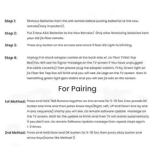 Muvit Bluetooth Remote Compatible for Jio Fiber Set Top Box Voice Command