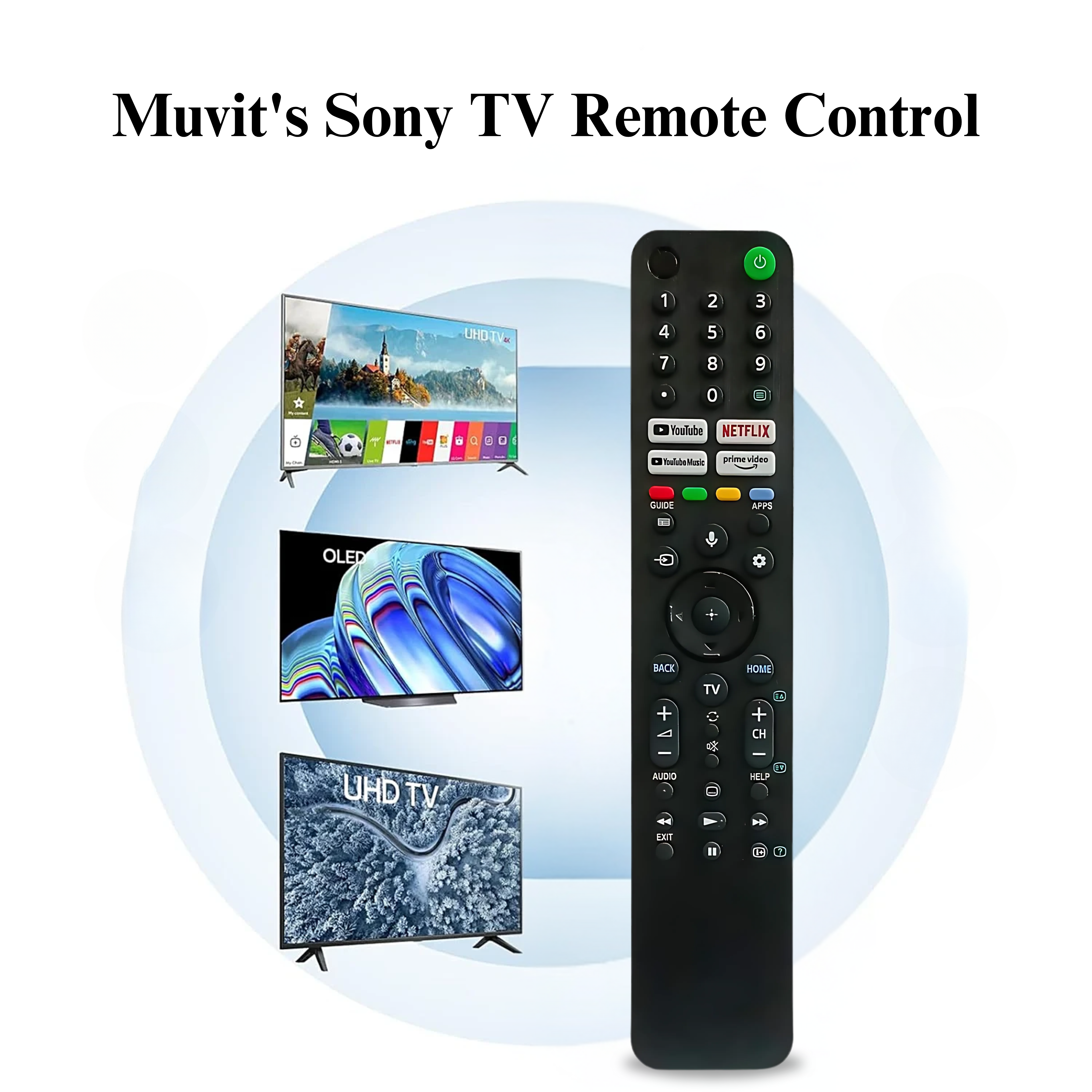 Muvit Smart Voice TV Remote Control Compatible for Sony Bravia TV
