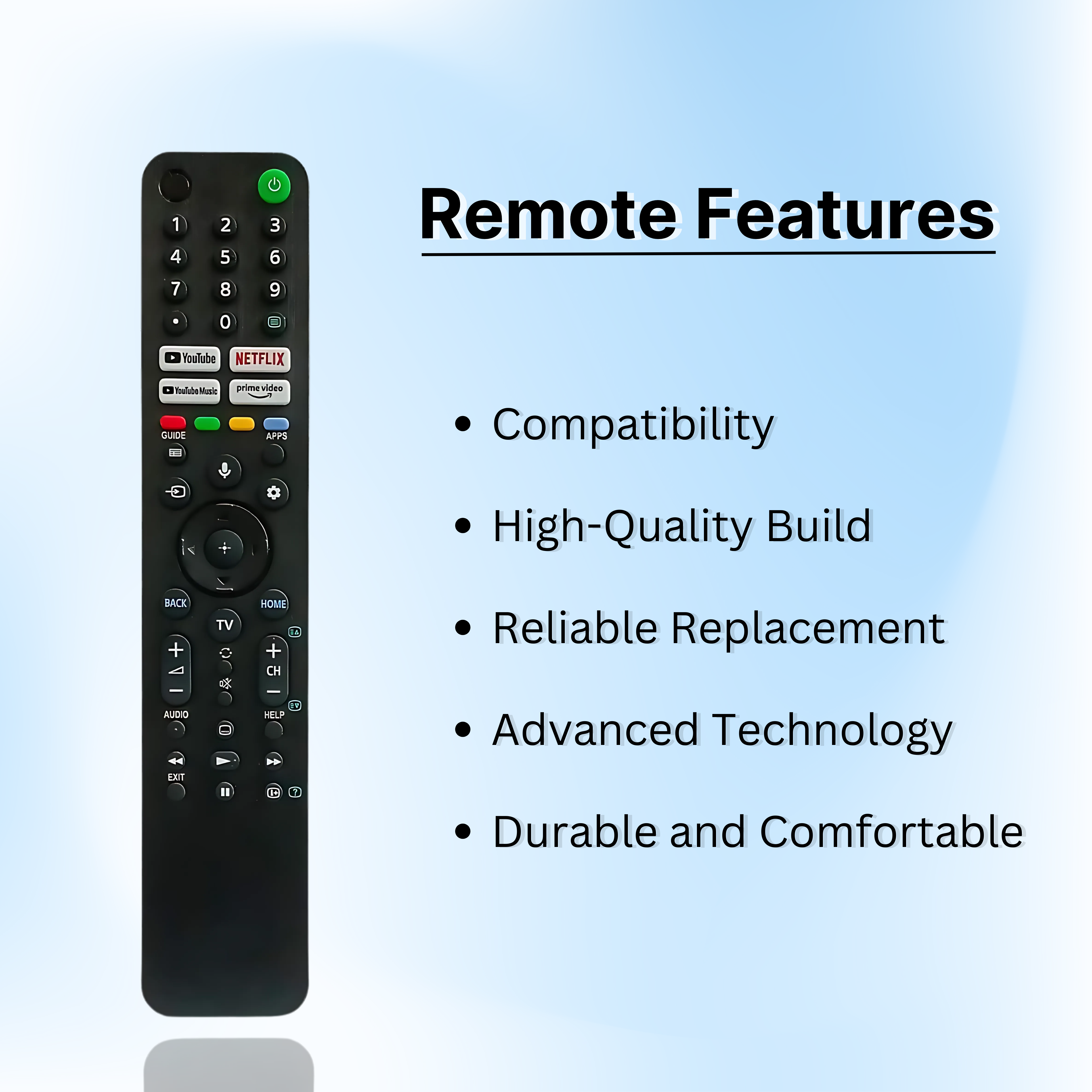 Muvit Smart Voice TV Remote Control Compatible for Sony Bravia TV