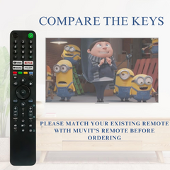 Muvit Smart Voice TV Remote Control Compatible for Sony Bravia TV