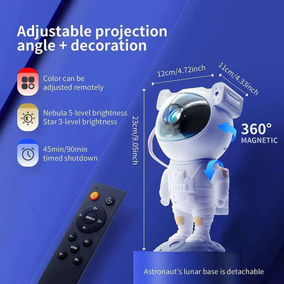 Muvit Astronaut Galaxy Star Light Projector Night Lamp for Home