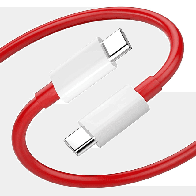 Flexible and durable Muvit Type C to Type C fast charging data cable for OnePlus, ensuring high-speed charging and stable data transfer.