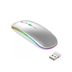 Muvit RGB Ultra Slim Wireless Rechargeable Mouse (Sliver)