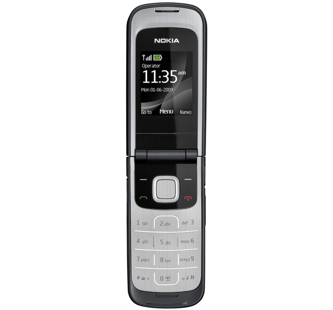Nokia 2720 fold Flip Big Bottom Cell Phone 3G, imported