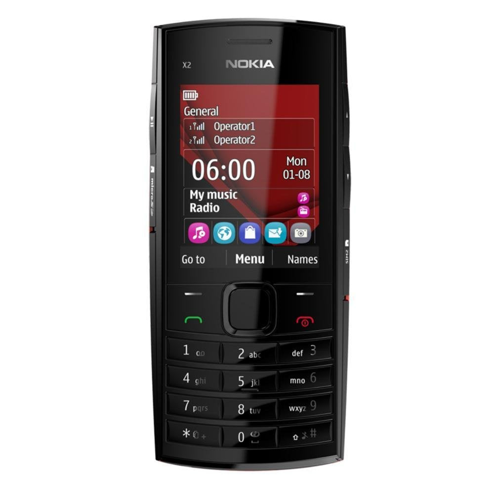 Nokia X2-02 Dual SIM Mobile Phone – 2.2" Display, 2MP Camera, Music Phone
