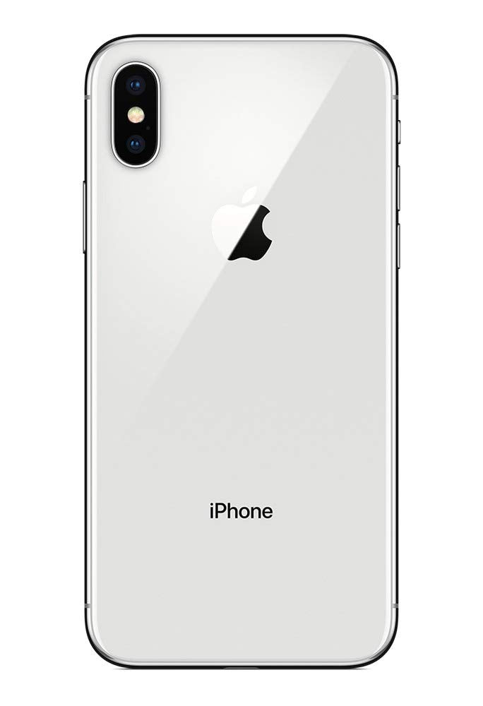 Apple iPhone X (Silver, 64GB) – Super Retina Display, Face ID, 4K Camera, Unlocked