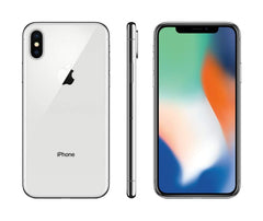 Apple iPhone X, 64GB, Silver - Unlocked (Renewed)