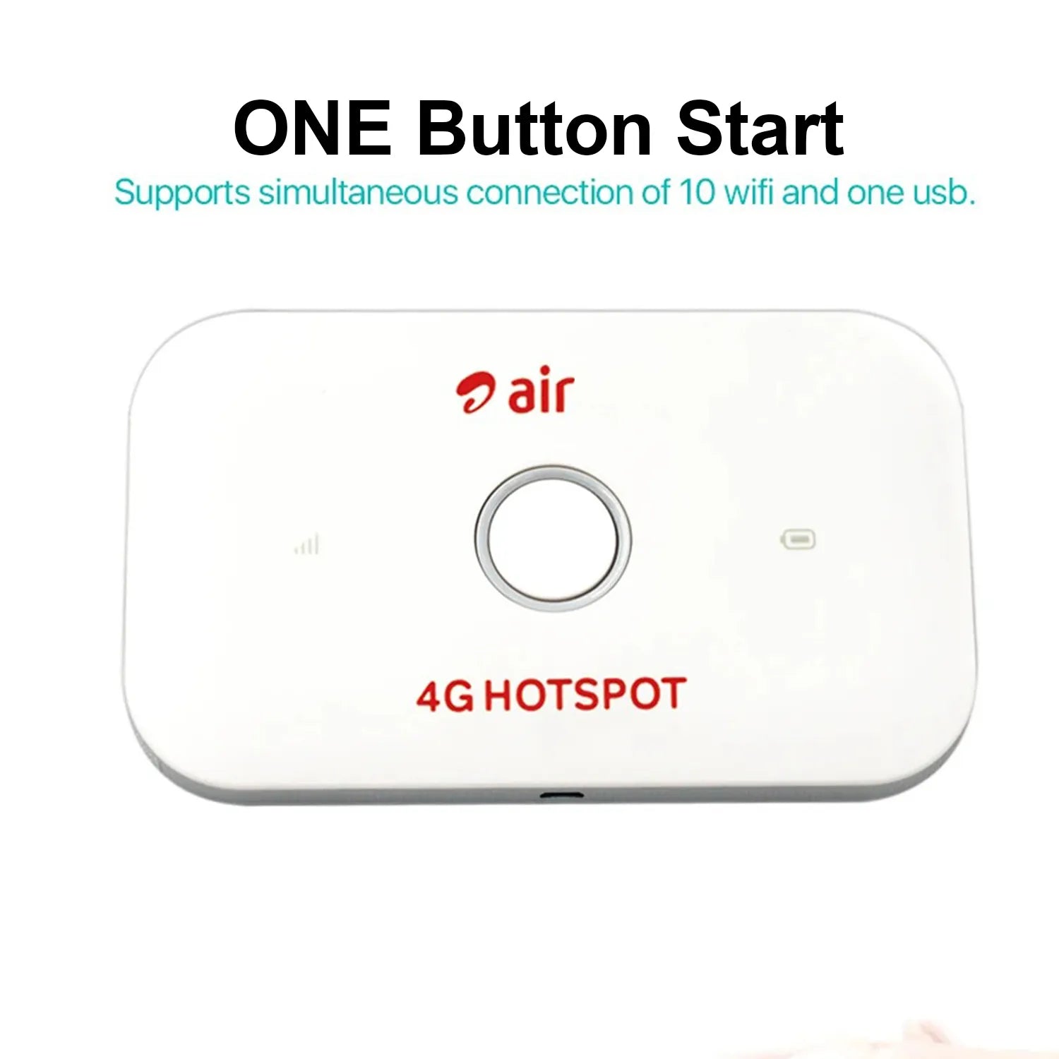 Muvit 4G LTE WiFi Dongle with Airtel SIM Support | 150Mbps Portable Hotspot Router with 2100mAh Battery