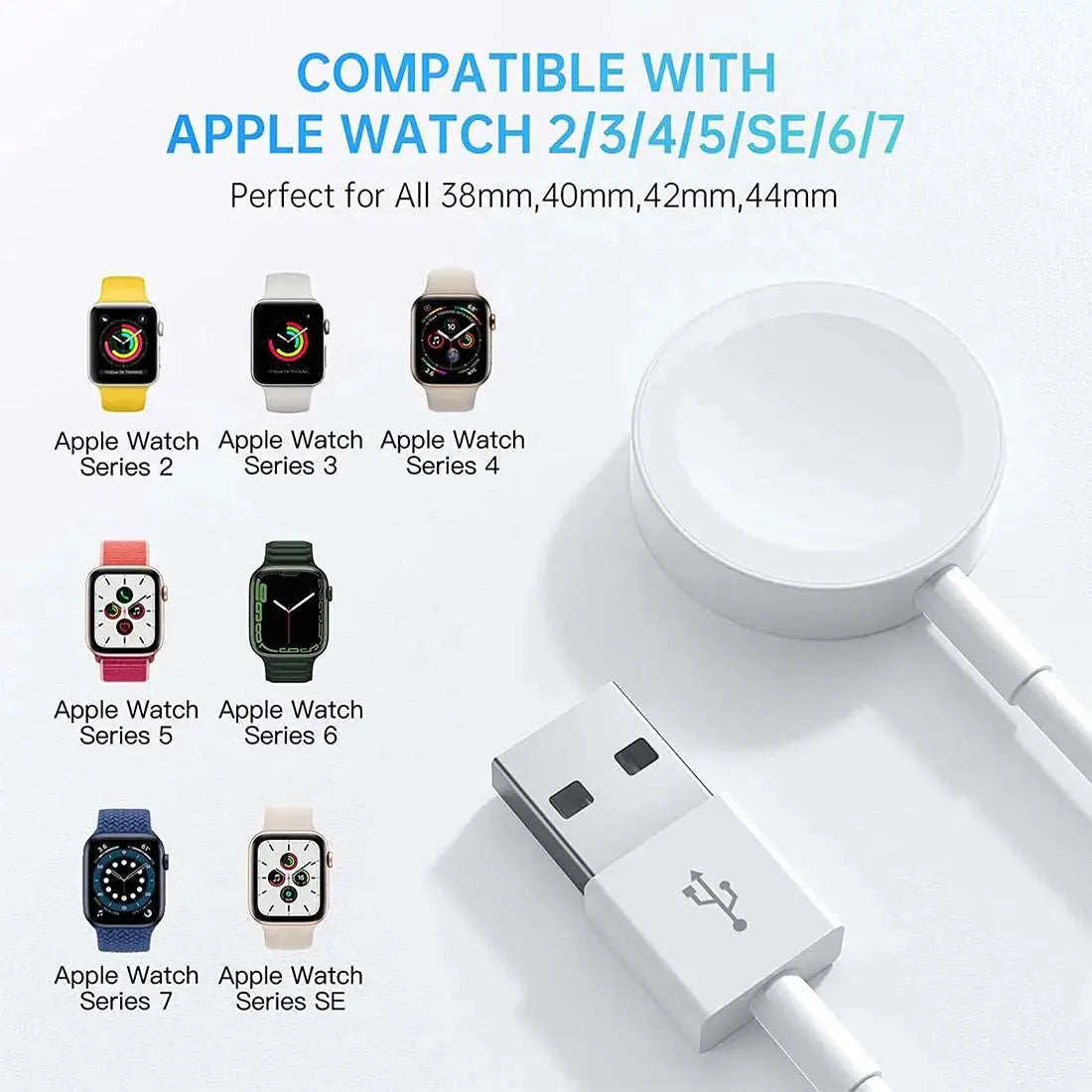 Muvit Magnetic Watch USB Type A Charging Cable Compatible with IOS Wat