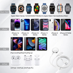 Muvit 2-in-1 Magnetic iWatch & iPhone Charger Cable | USB-C Fast Charging Cable