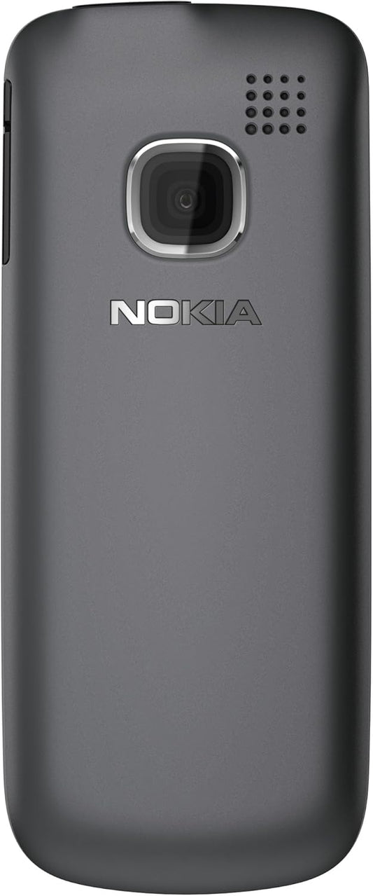 Nokia C1-01 Mobile Phone (4.5 cm (1.8 inch) Screen, Micro USB, VGA Camera) Dark Grey