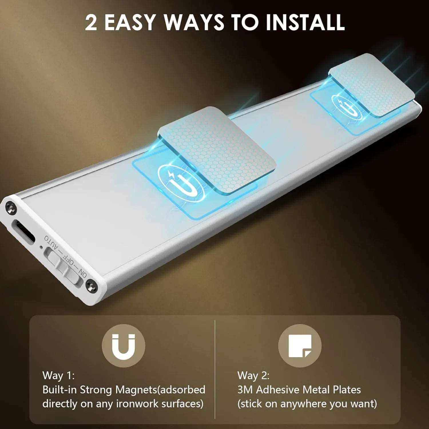Muvit LED Rechargeable Motion Sensor Cabinet Light