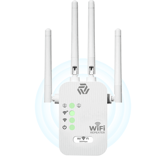  Four external antennas provide strong signal strength and wider coverage.