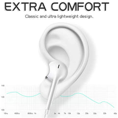 Muvit USB Type-C Wired Earphones with Mic | In-Ear Headphones with Bass & Volume Control