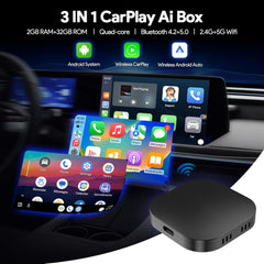 Muvit CarPlay & Android Auto Adapter | Smart AI Box for Seamless Wireless Connect, All OTT Streaming, Voice, Navigation & Music | Plug & Play Dongle Ultimate Wireless Drive Experience