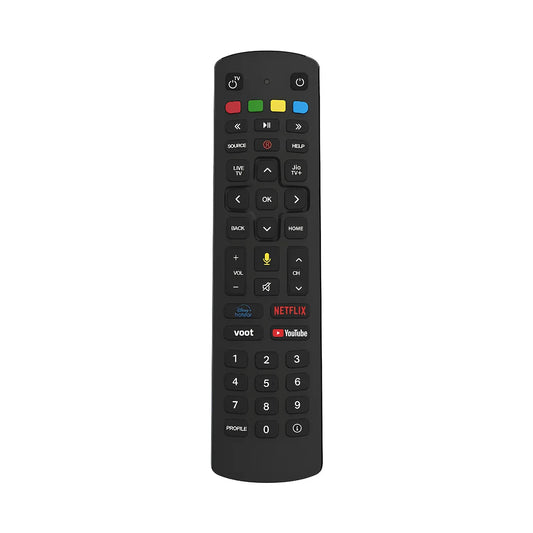 Muvit Original Remote Control Compatible for Jio Fiber Box with Voice Control & Access to Disney+ Hotstar, Netflix, Voot, YouTube