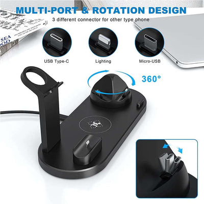 Muvit 4 in 1 Wireless Charging Station for Multiple Devices