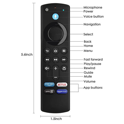 Muvit Fire Tv Stick Remote with Alexa Voice Control (3rd Generation)