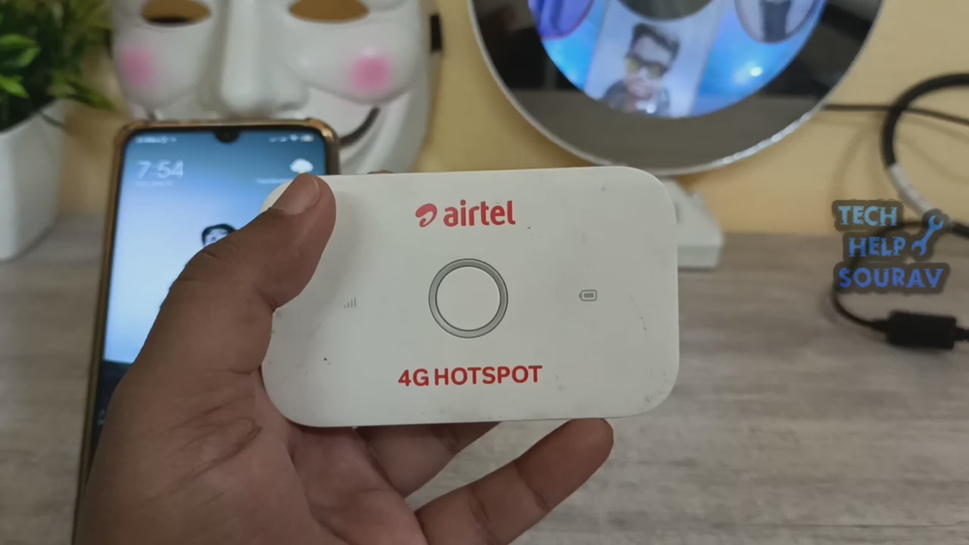 Muvit 4G LTE Wireless Dongle with Airtel Sim Network Support|Single_Band Plug & Play Data Card Stick with Up to 150Mbps WiFi Hotspot|2100Mah Rechargeable Battery (White)