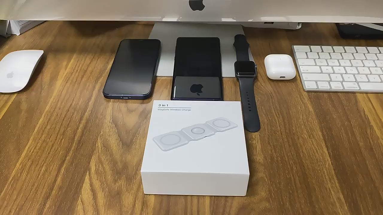 Muvit 3-in-1 Foldable Magnetic Wireless Charger 23W | Fast Charging Station for iPhone, Apple Watch & AirPods