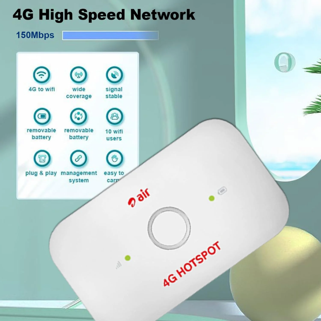 Muvit 4G LTE WiFi Dongle with Airtel SIM Support | 150Mbps Portable Hotspot