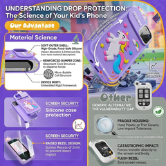 Kids Smart Phone for Girls & Boys (Purple) – 2.8" Touchscreen Toy Phone with Dual Camera, Games & Learning Features
