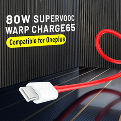 Muvit 80W USB A to Type-C Fast Charging Cable Pack of 2 – Charge Cable for OnePlus (Red)