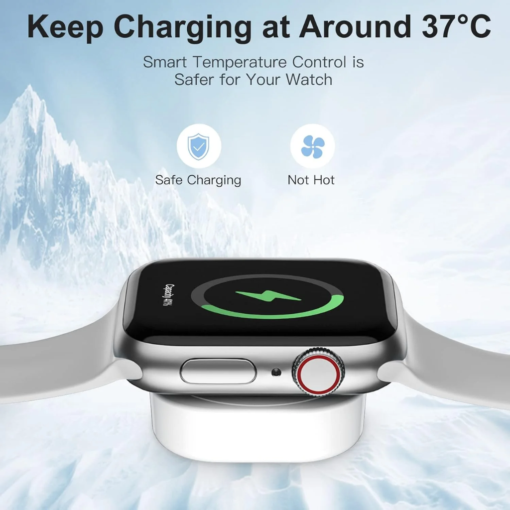 Muvit Magnetic USB Charger Cable for iOS Smartwatch 1m White – Fast Wireless Magnetic Charging Cable