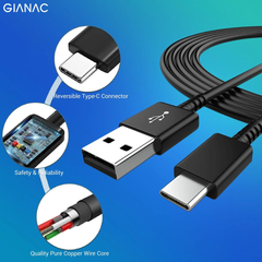 Muvit 45W Fast Charging USB A to Type-C Cable (3.1A) – Quick Charge & Data Sync for Samsung Galaxy