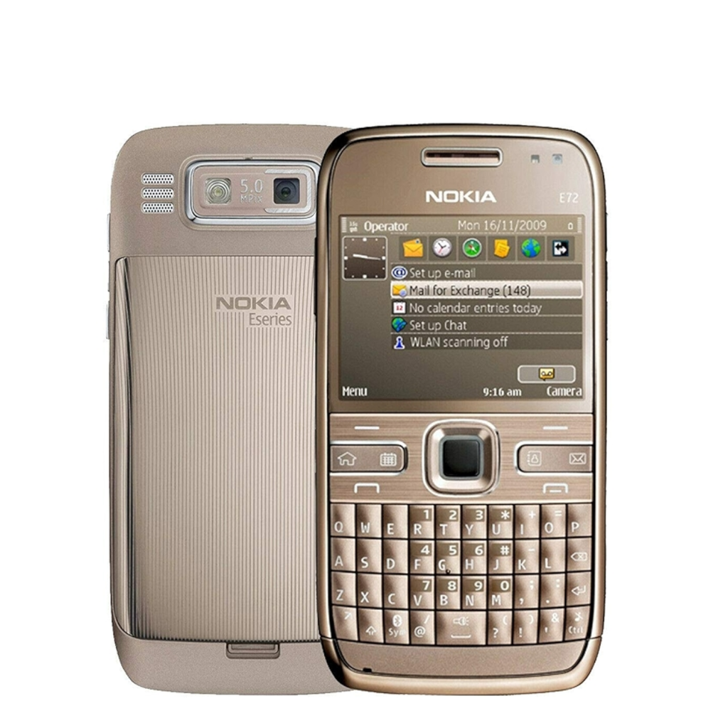 Nokia E72 QWERTY Mobile Phone – 3G, WiFi, 5MP Camera, 1500mAh Battery