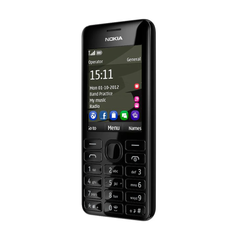 Nokia 206 Dual SIM Keypad Phone | 1.3MP Camera, FM Radio, Long Battery, Expandable Memory imported (Black)