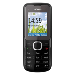 Nokia C1-01 Keypad Phone(4.5 cm (1.8 inch) Screen, Micro USB, VGA Camera) Dark Grey