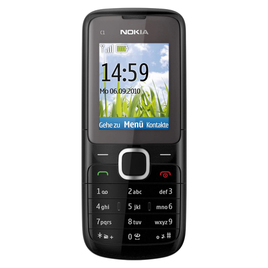 Nokia C1-01 Keypad Phone(4.5 cm (1.8 inch) Screen, Micro USB, VGA Camera) Dark Grey