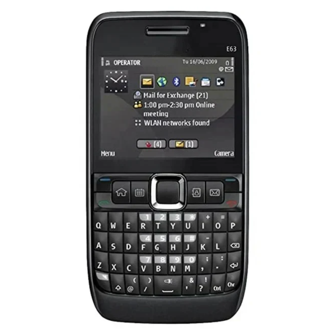 Black mobile phone with QWERTY keyboard 