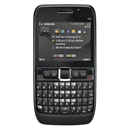 Black mobile phone with QWERTY keyboard 