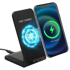 Muvit 15W Fast Wireless Charger Foldable Stand – Dual Device Charging | Qi Certified