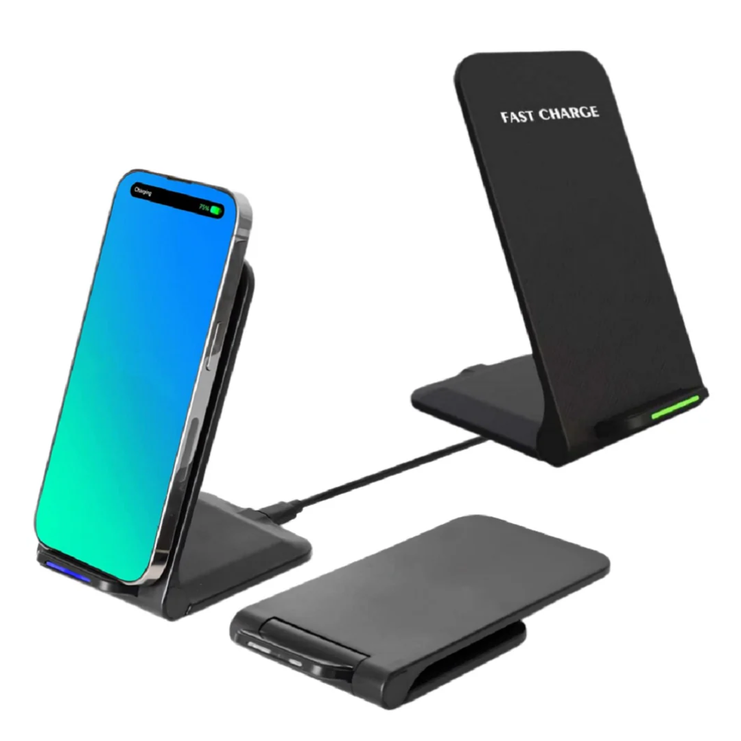 Muvit 15W Fast Wireless Charger Foldable Stand – Dual Device Charging | Qi Certified
