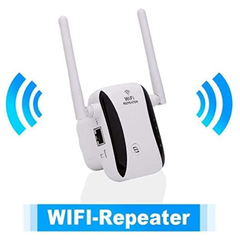 Muvit WiFi Range Extender 300Mbps Dual Antenna Signal Booster – 2.4GHz Repeater with Ethernet Port & WPS