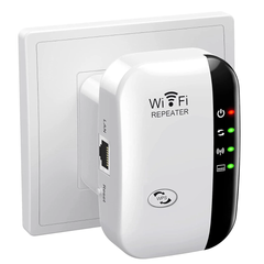 Muvit WiFi Range Extender 300Mbps Signal Booster Single Band – 2.4GHz Repeater with LAN Port & WPS