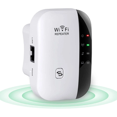 Muvit WiFi Range Extender 300Mbps Signal Booster Single Band – 2.4GHz Repeater with LAN Port & WPS