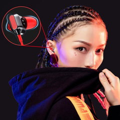 Muvit USB Type-C Wired Earphones with Mic & Noise Isolation | Stereo Headphones  (Red)