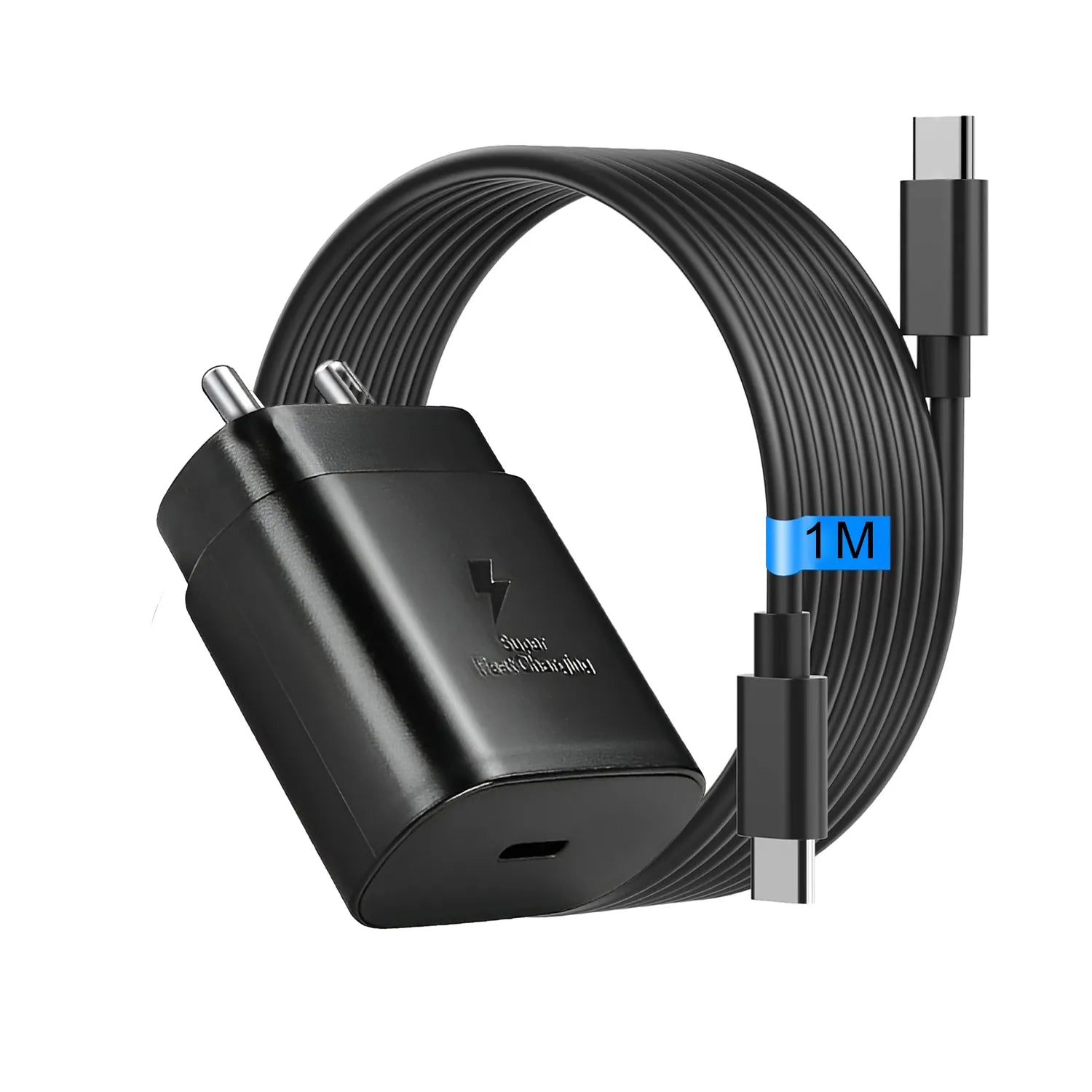 Muvit 25W USB Type-C to Type-C Cable | Super Fast PD Wall Adapter for Samsung | 1 Year Warranty