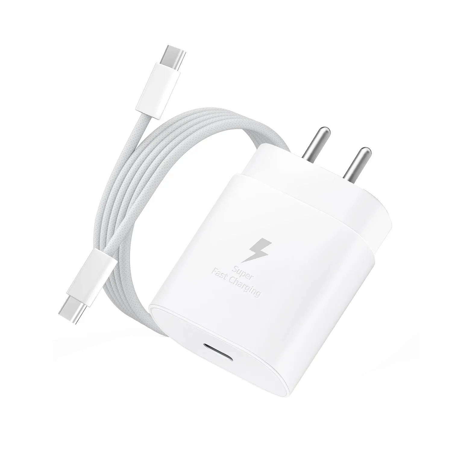 Muvit 25W USB Type-C to Type-C Cable | Super Fast PD Wall Adapter for Samsung | 1 Year Warranty