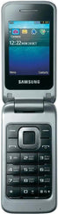 Samsung C3520 Flip Mobile Phone – 2.4" Display, 1.3MP Camera, Expandable Storage (Metallic Silver)